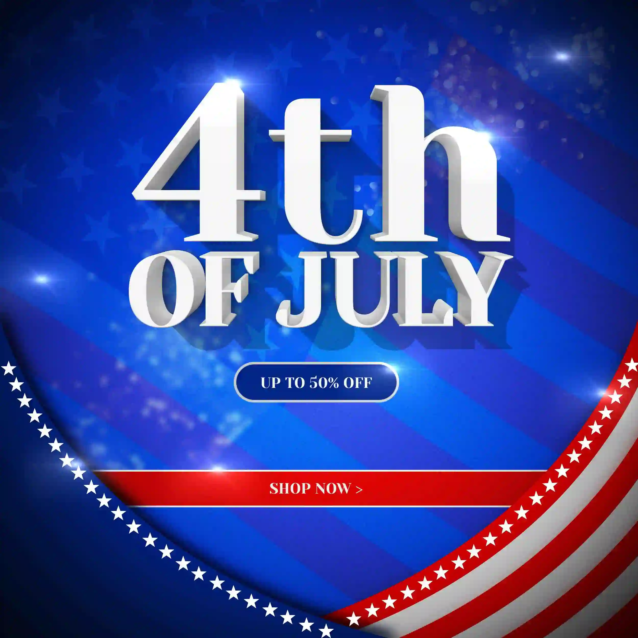 Red Blue Independence Day Celebration PSD Free Download