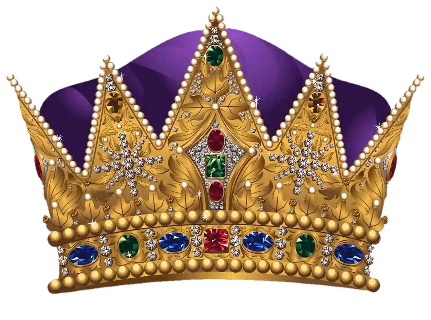 Royal Crown Purple And Gold Symbol