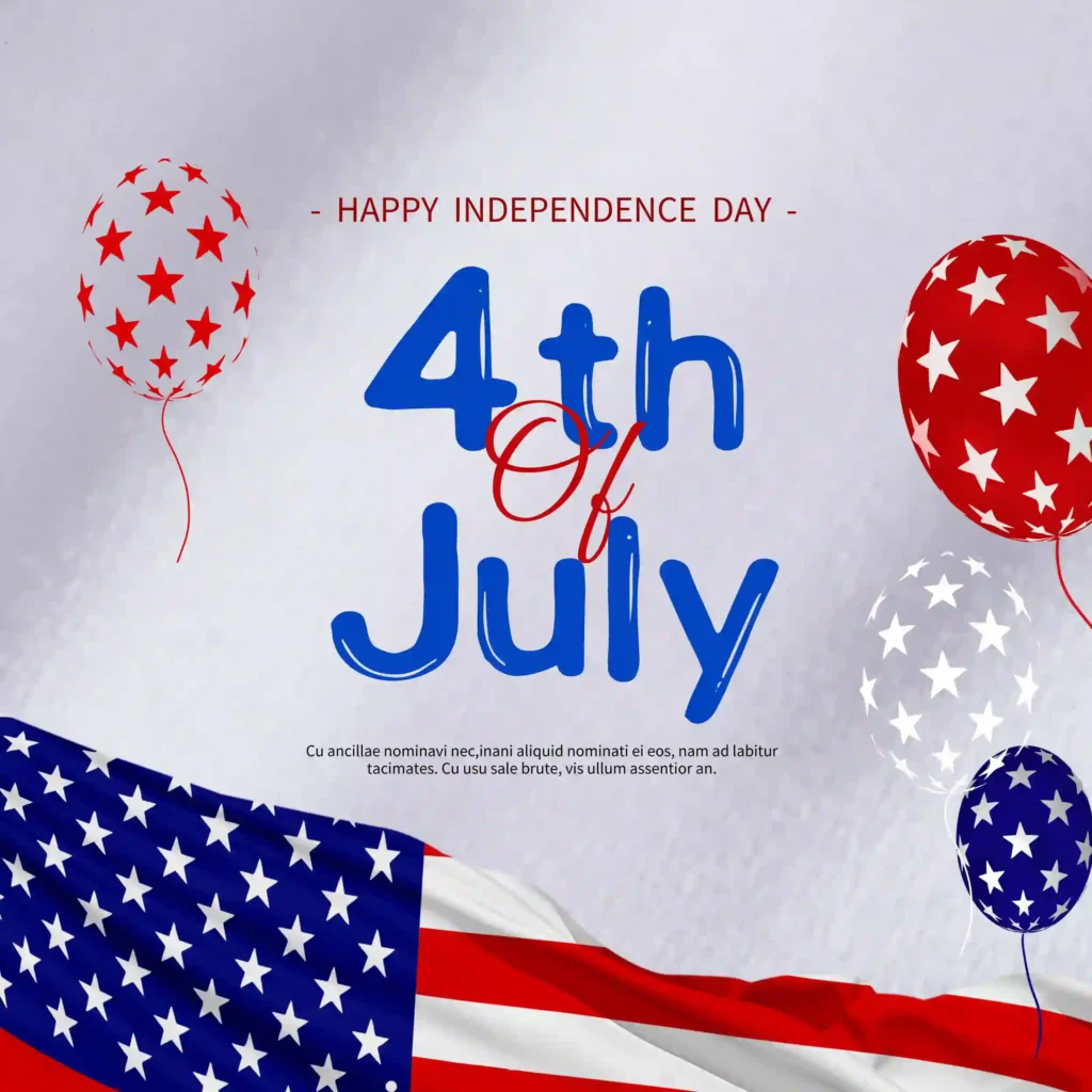 Simple American Flag Independence Day PSD Free Download