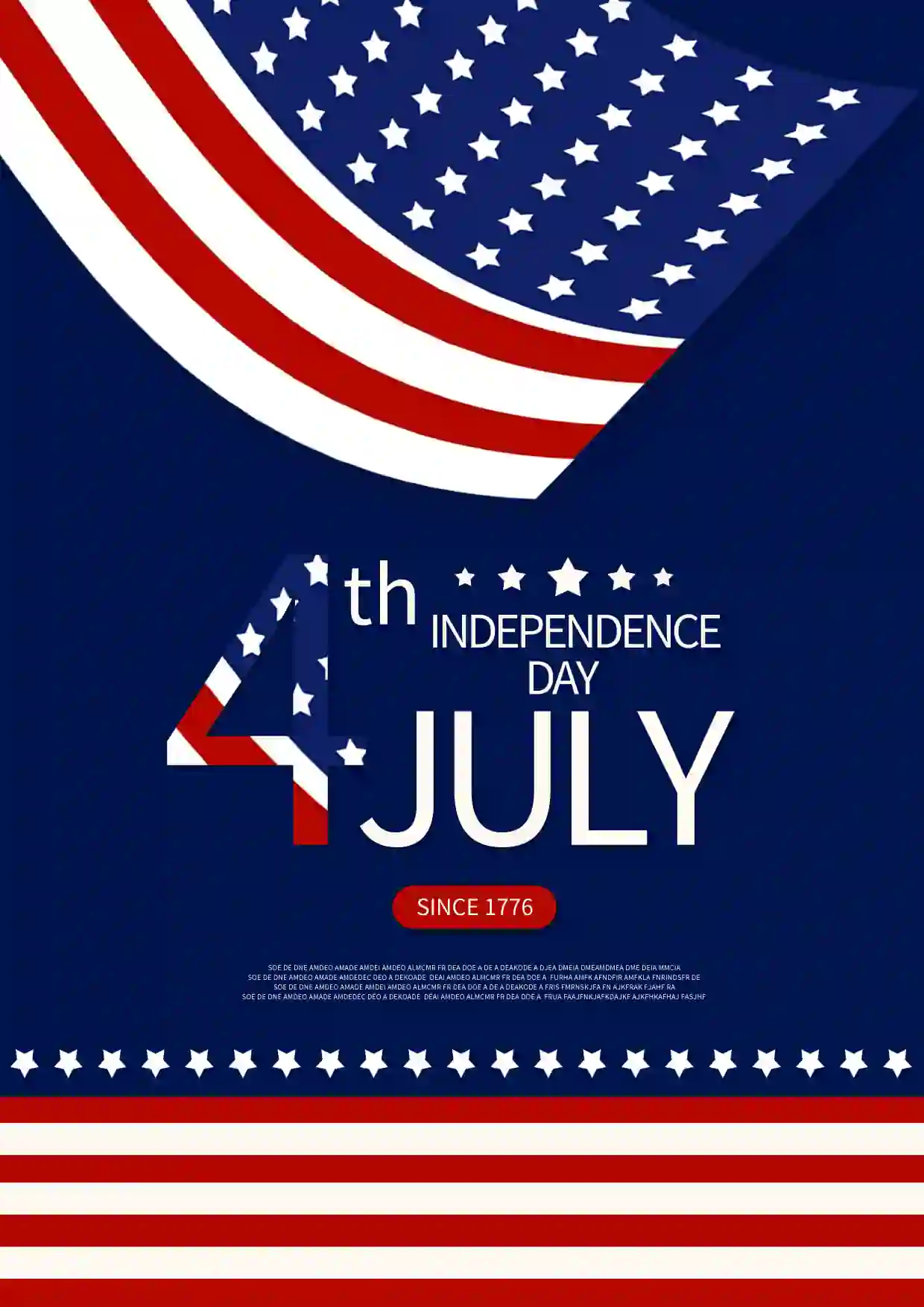 Simple American Independence Day Celebration PSD Free Download