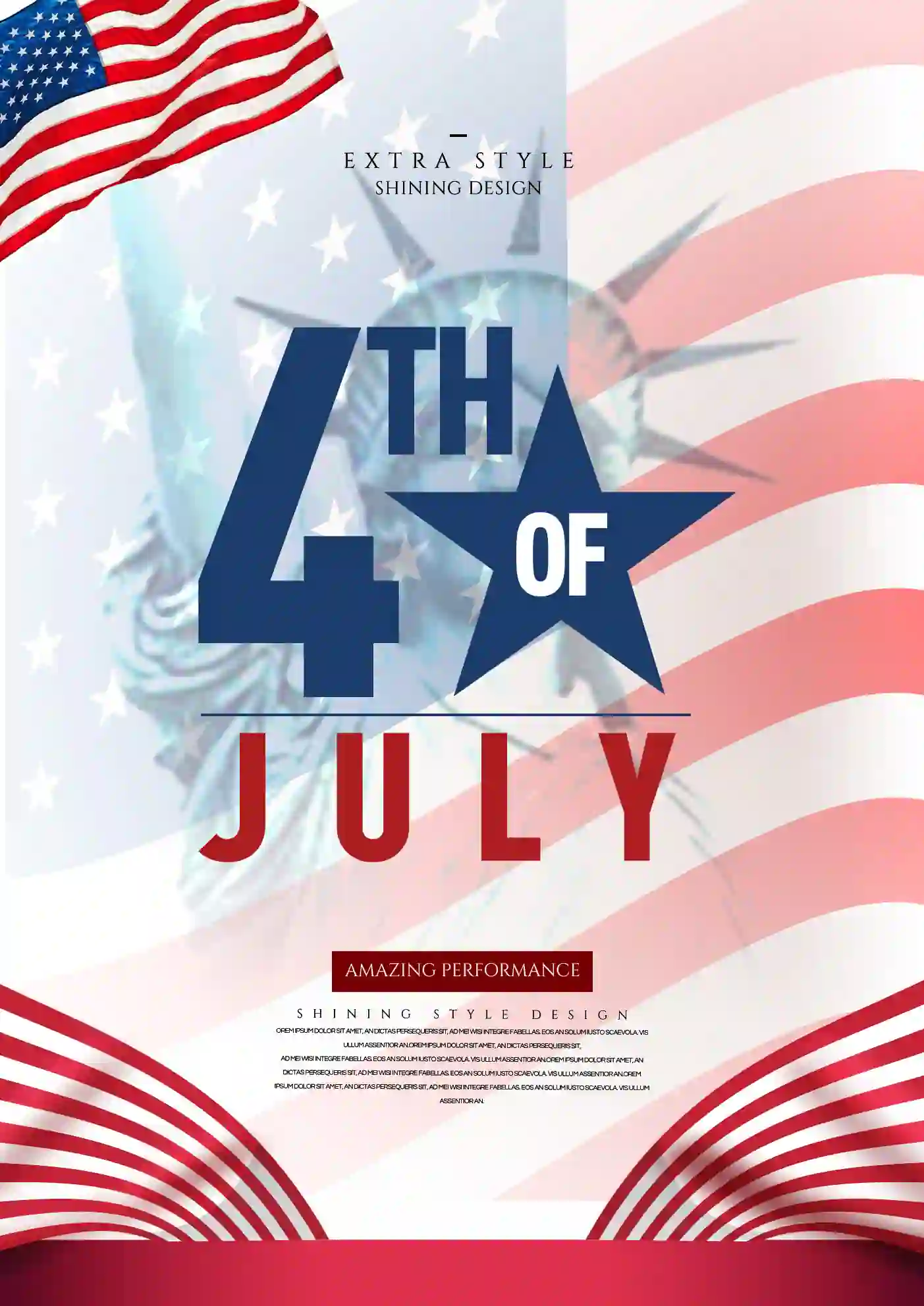 Simple And Stylish American Independence Day PSD Free Download