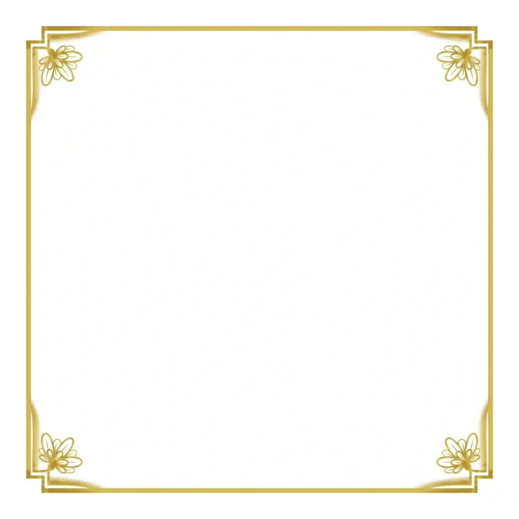 Square Shaped Frame With Floral PSD Free Download