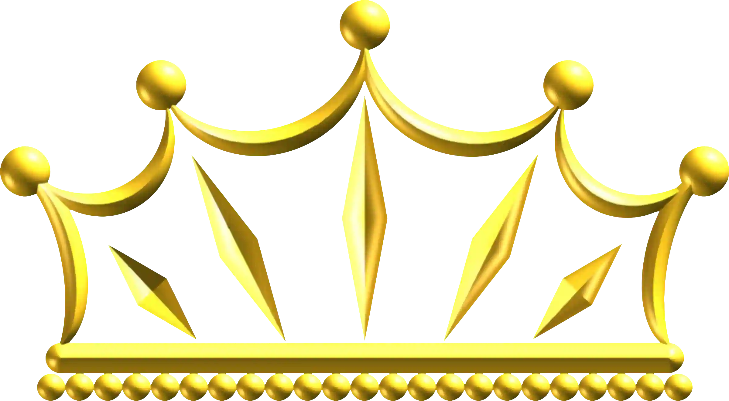 Yellow King Crown Clipart PNG Icon